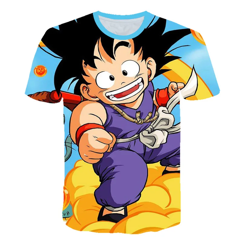 

Модная футболка унисекс Goku в стиле хип-хоп с драконожным жемчугом Z, детские футболки с коротким рукавом для мальчиков, детские топы для дево...