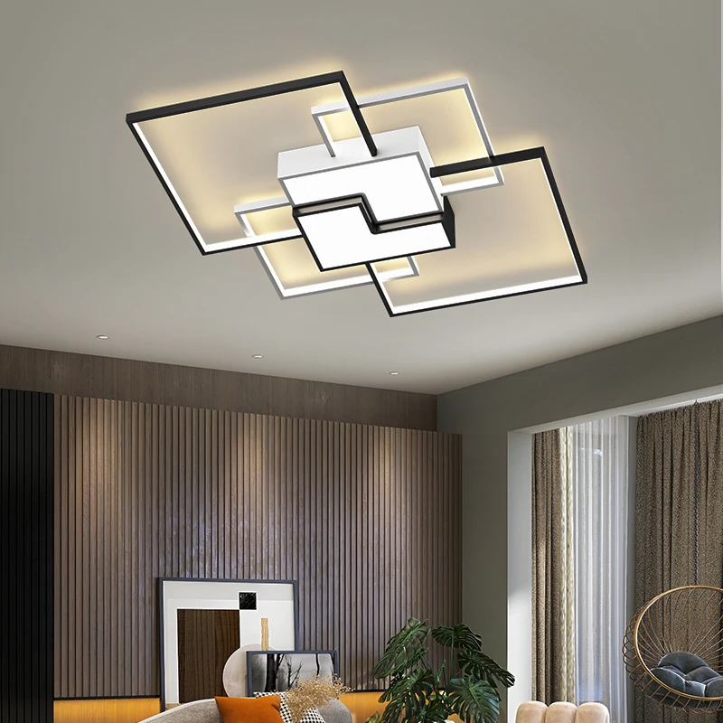 Postmodern Minimalist Living Room Chandeliers Creative Aluminum Bedroom Lamp Led Art Lamp Study Ceiling Lights Restaurant Lamp