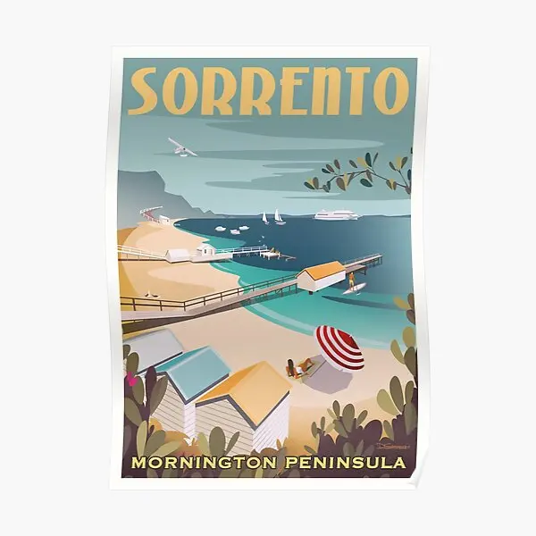 

Винтажный постер для путешествий Sorrento, Современная забавная роспись, искусство для комнаты, домашнее винтажное украшение, печать, Настенный декор, без рамки