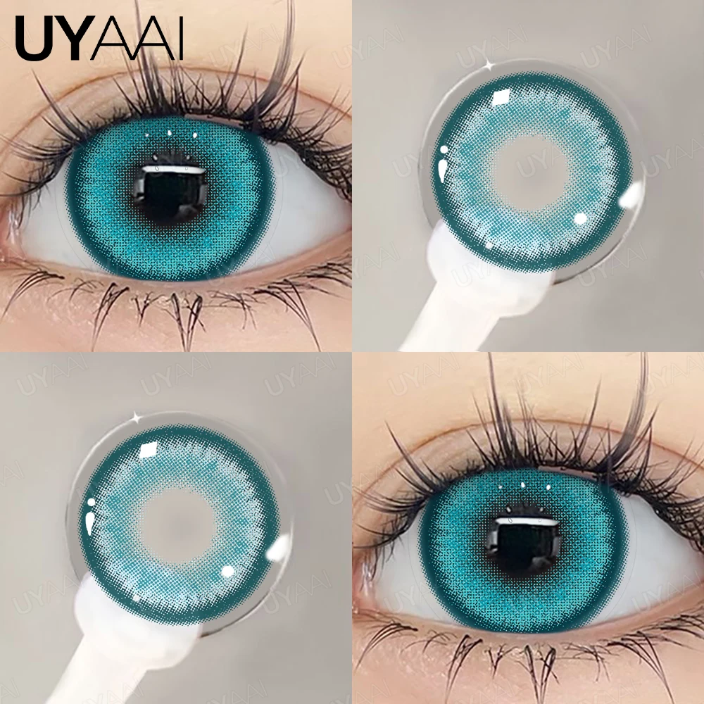 UYAAI Colored Pupils for Eyes Korean Lens Cosmetics Blue Eye Color Contact Lenses Green Lens Big Eye Color Lens Eyes Lenses