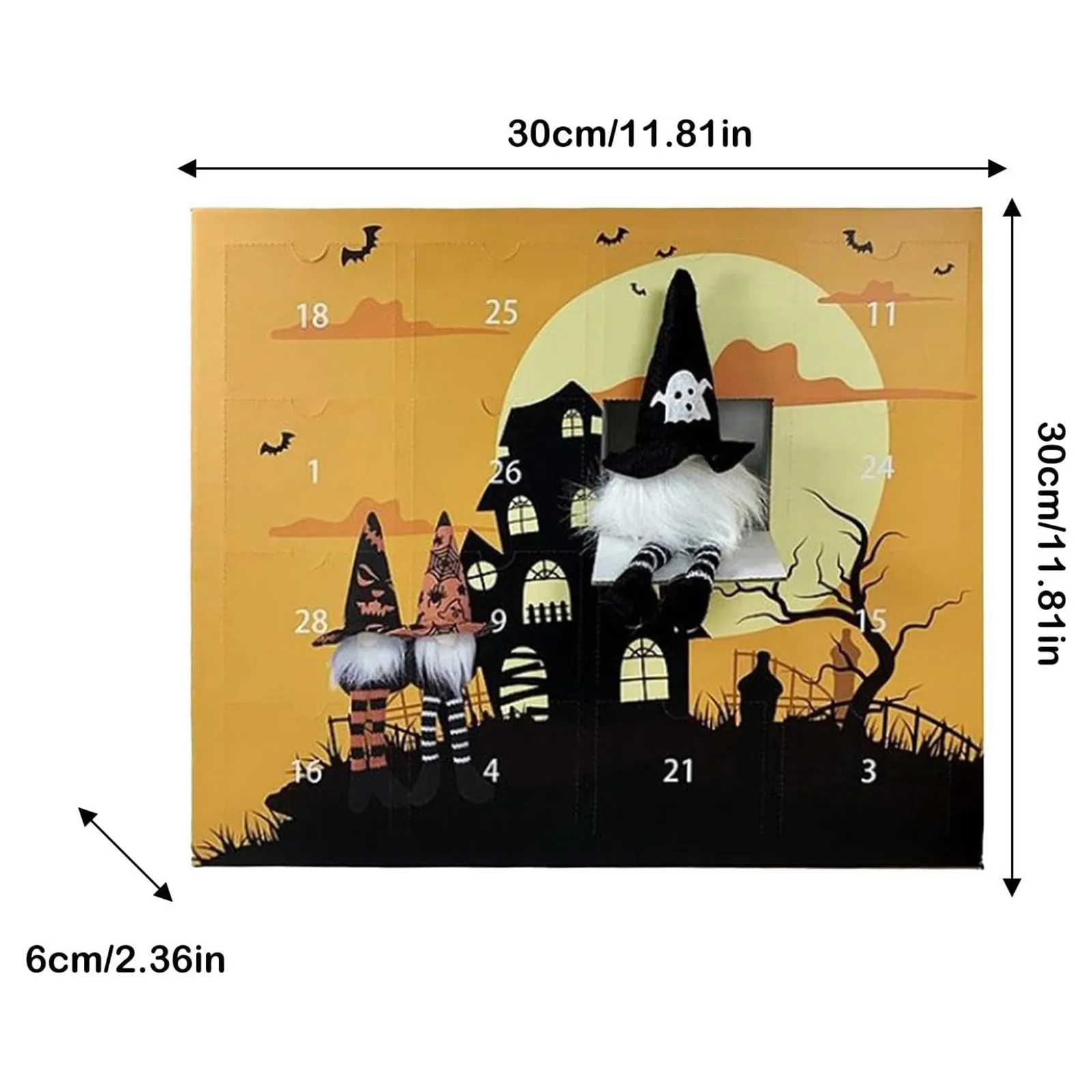 Календарь для Хэллоуина Гном 2024 календарь Адвента на Хэллоуин