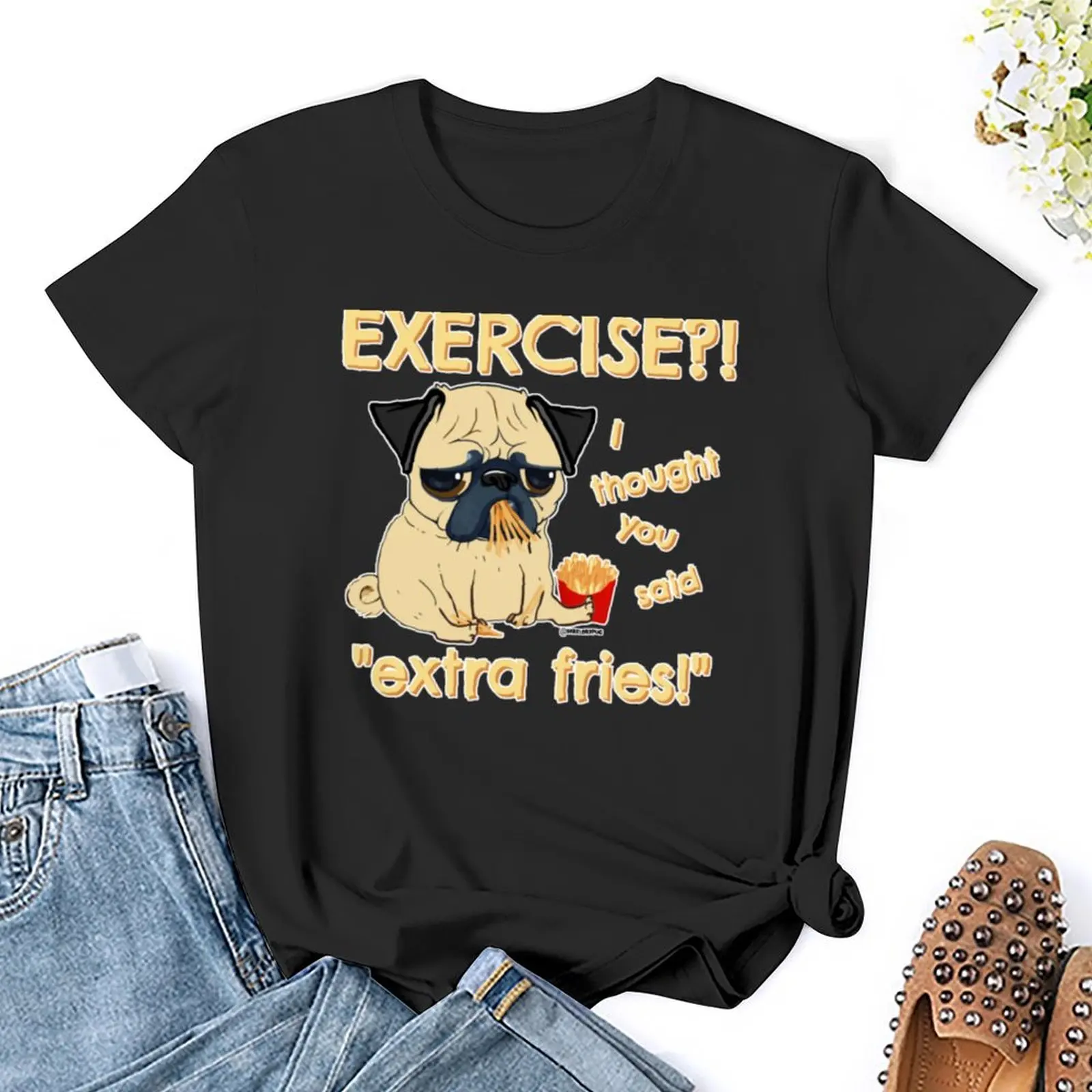 Женская футболка с принтом животного коротким рукавом