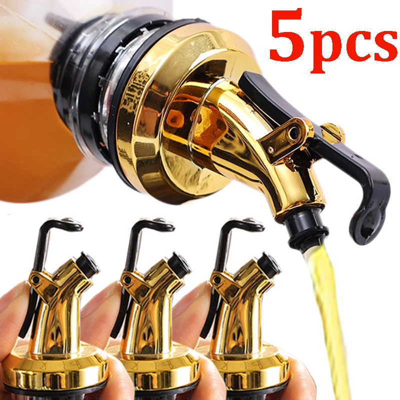

Oil Bottle Stopper Food Grade Rubber Seal Wine Pourer Lock Plug Sealing Leak-proof Nozzle Sprayer Liquor Dispenser Kitchen Tool