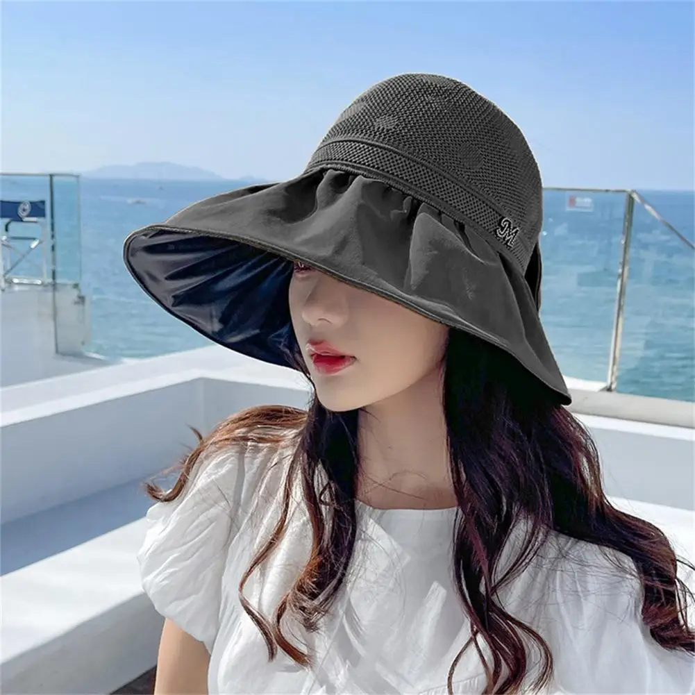 

Прочная женская шапка, Складная легкая ветрозащитная шапка с буквенным декором, одноразмерная дышащая летняя шапка без верха, женская шапк...