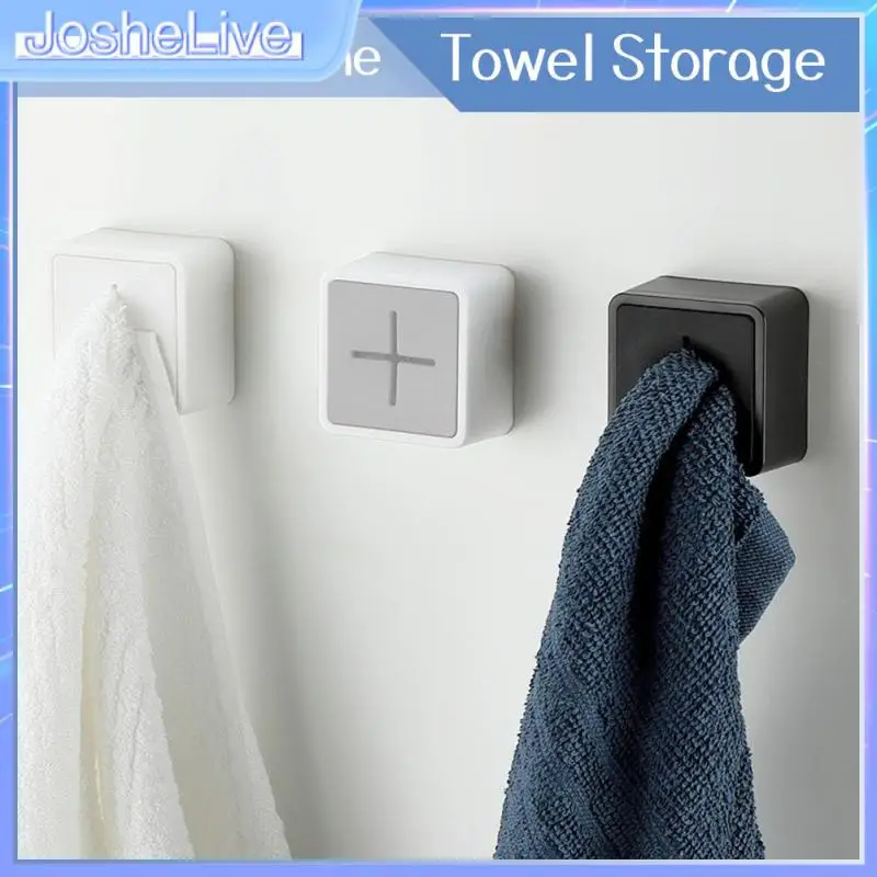 

Waterproof Towels Storage Silica Gel Dishcloth Clip Wall Mounted Bathroom Storage Rack Kitchen Gadgets Punch Free Towel Hook