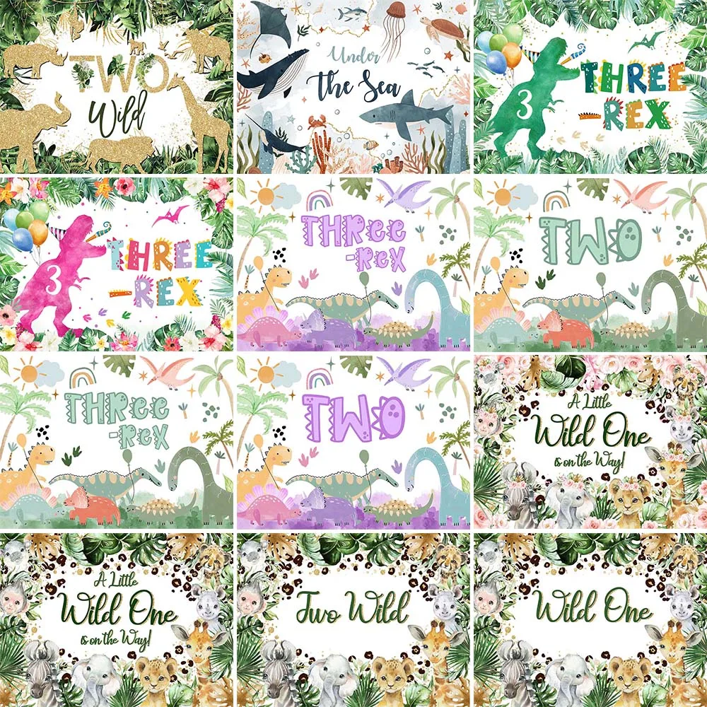 

Mocsicka фон для фотосъемки новорожденных с изображением животных для вечеринки в честь Дня Рождения