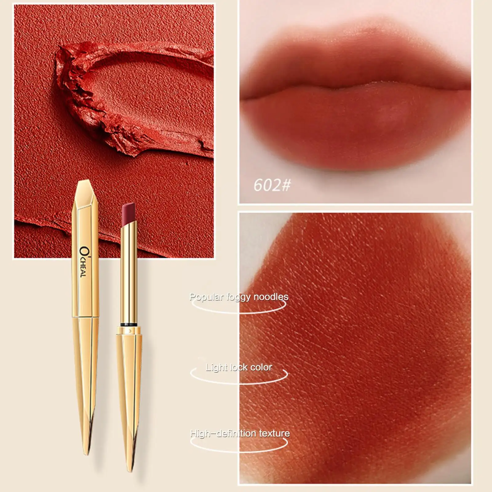 

Gold Velvet Matte Lipstick Ripe Tomatoes Red Long Lasting Glaze Gloss Waterproof Cosmetics Makeup Red Lip Lip Korean Liquid R2t1