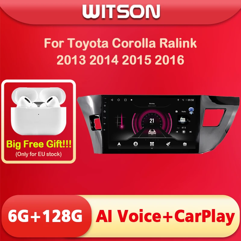 

WITSON 9 дюймовый большой экран Android 11 AI VOICE 2 Din in Dash Car radio для Toyota Land Cruiser Prado 120 2004 - 2009 навигация