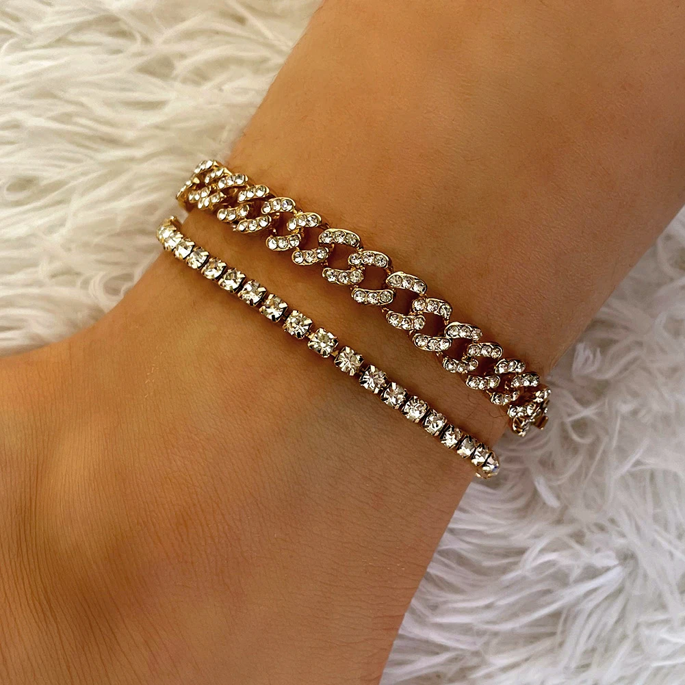 Браслеты на лодыжку женские анклеты из кубинской цепи в стиле панк украшения для