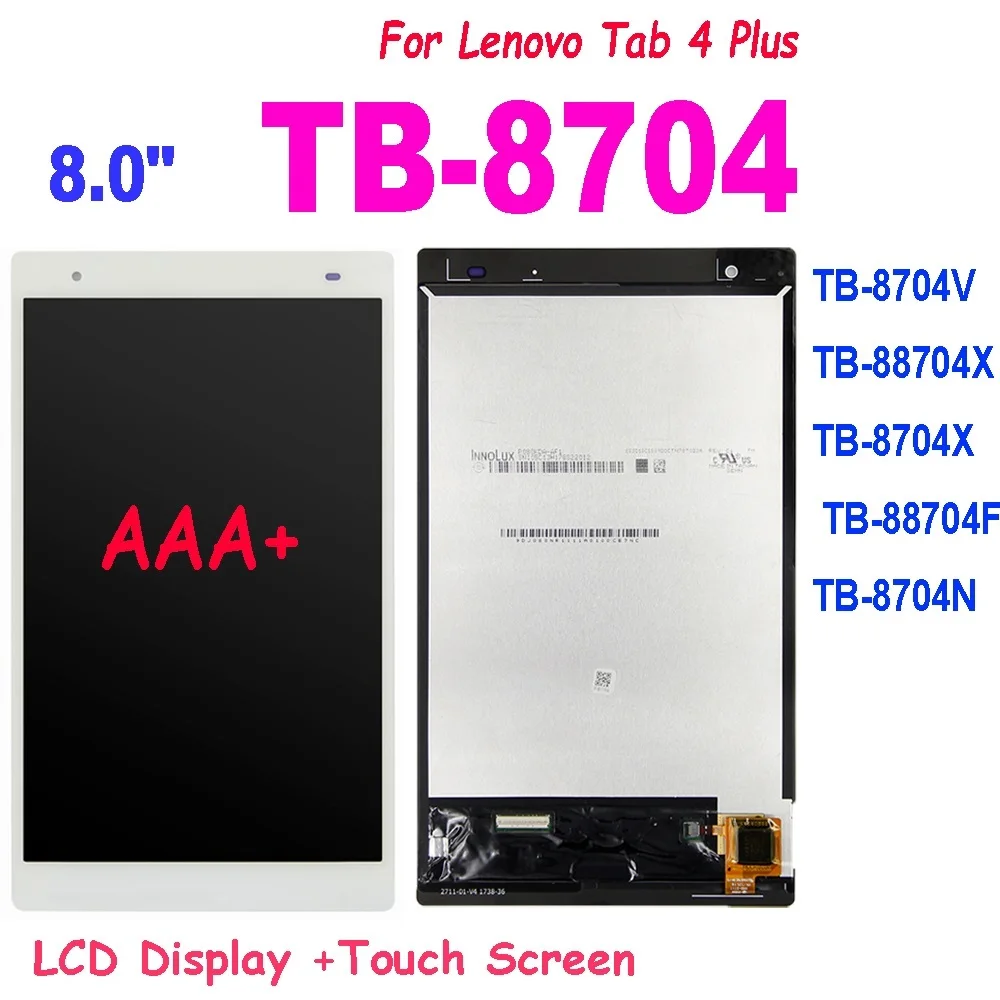 

2023 "ЖК-дисплей для Lenovo Tab 4 Plus 8704X TB-8704V TB-8704X TB-8704F TB-8,0, ЖК-дисплей с сенсорным экраном и дигитайзером