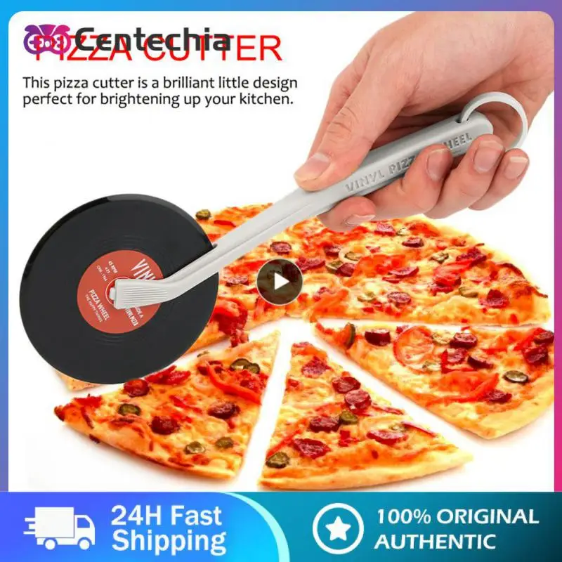 1~10PCS Home Professional Spin Fresh Slice Pizza Cutter Vinyl Record Design Pizza Wheel Cutter Kitchen Bakeware Accessories