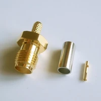 1x pcs high quality rf connector socket sma female jack crimp for rg316 rg174 rg179 lmr100 cable plug gold plated coaxial