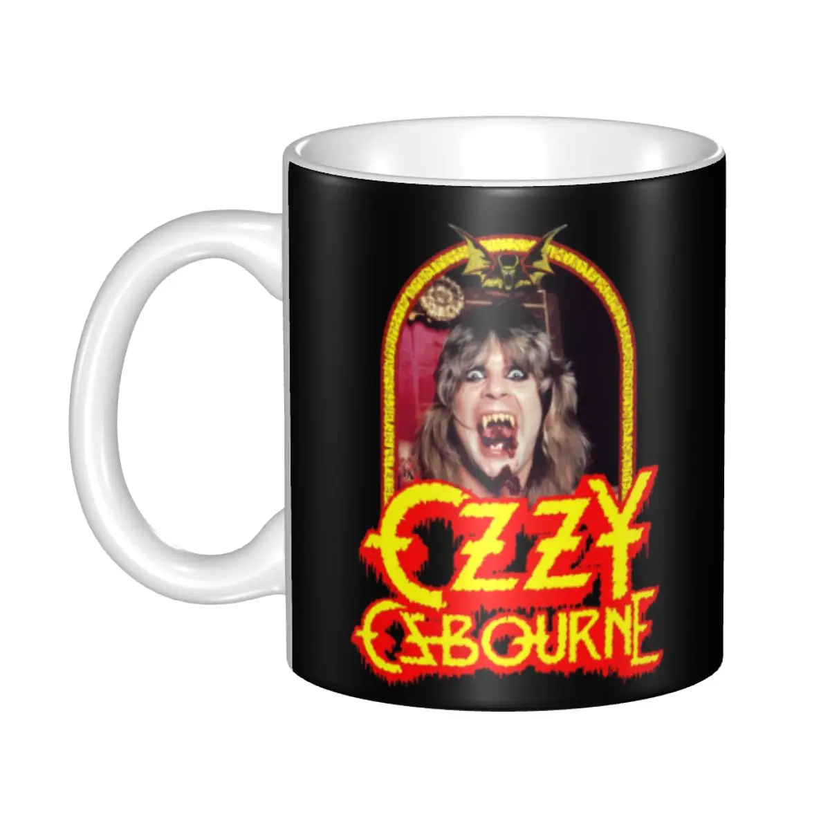 

DIY Ozzy Osbourne British Rock Heavy Metal Singer Ceramic Mugs Personalized Coffee Cup Creative Gift