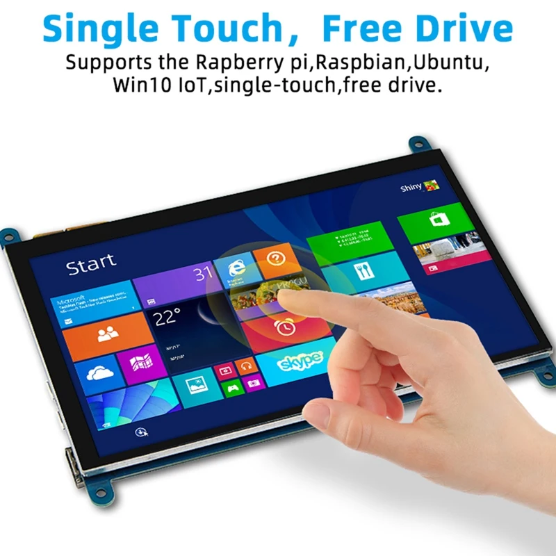 7-дюймовый экран AIDA64 ЖК-дисплей Mini Pc Touch HDMI-совместимый модуль 1024X600 для монитора