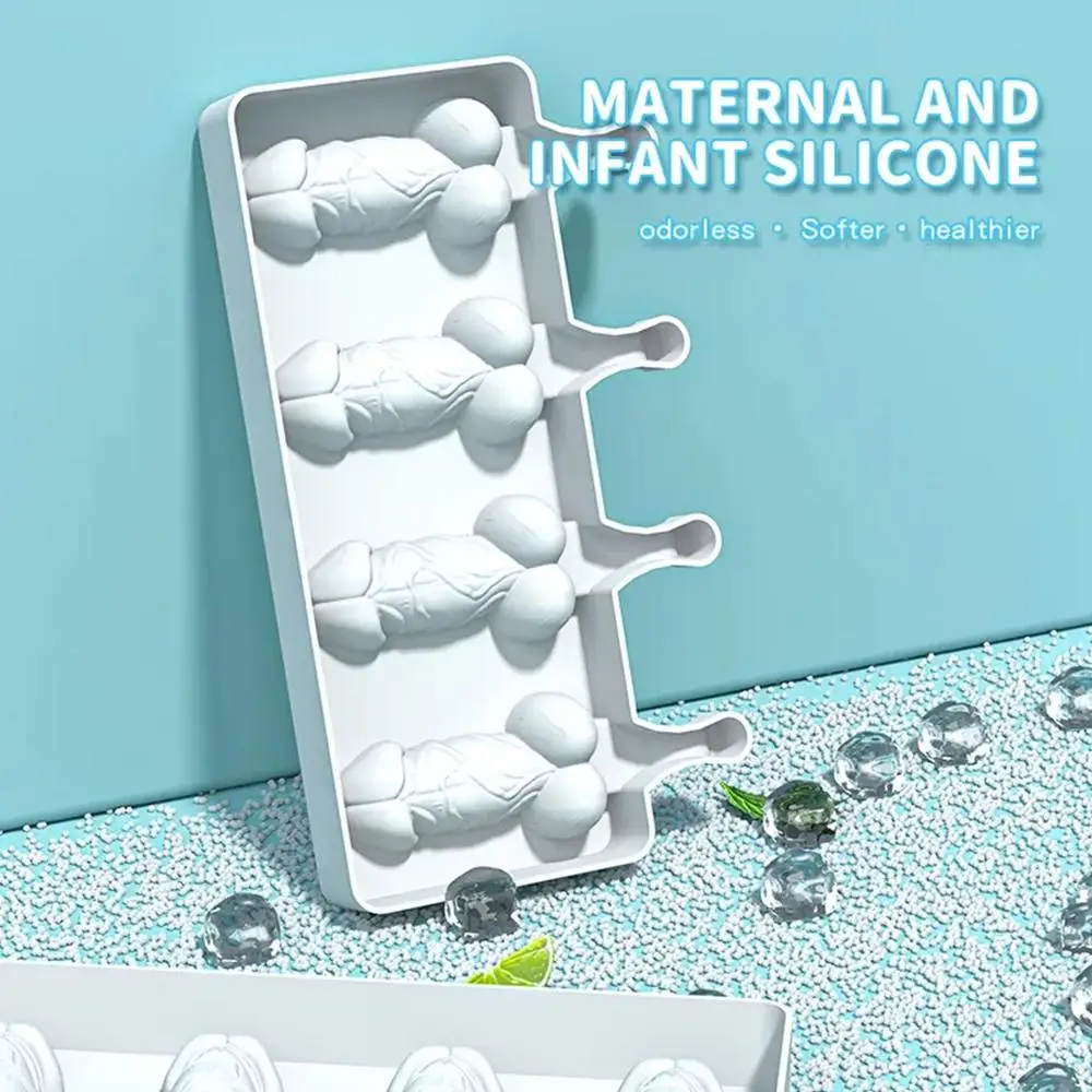 

Creative Ice Cream Molds Cool Summer Silicone Ice Molds Cubes Cube Dick White Color Ice Tray Cheese DIY V3Z8