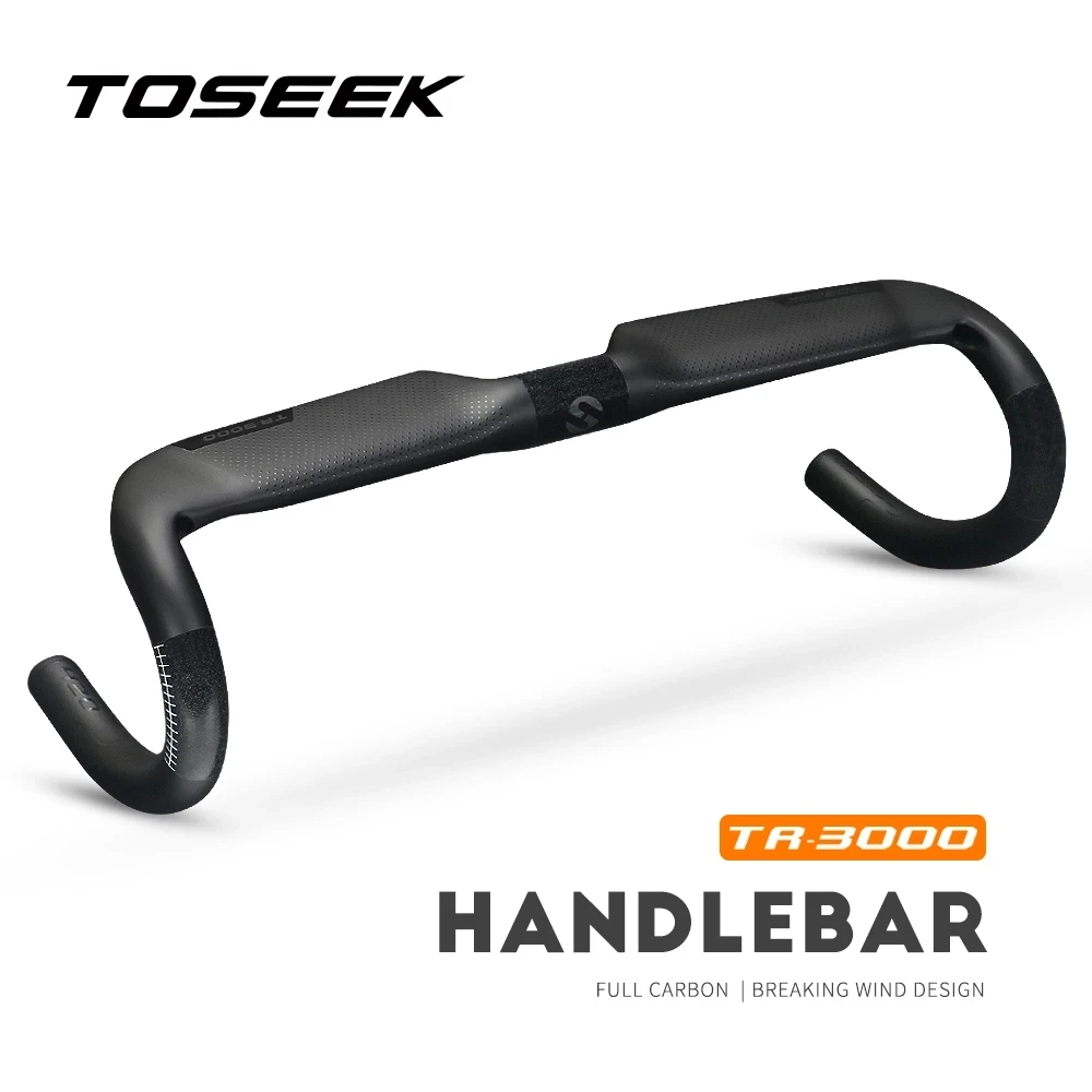 

TOSEEK Углеродный руль для шоссейного велосипеда TR-3000 UD матовый руль для велосипеда ультра-светильник, интегрированный руль