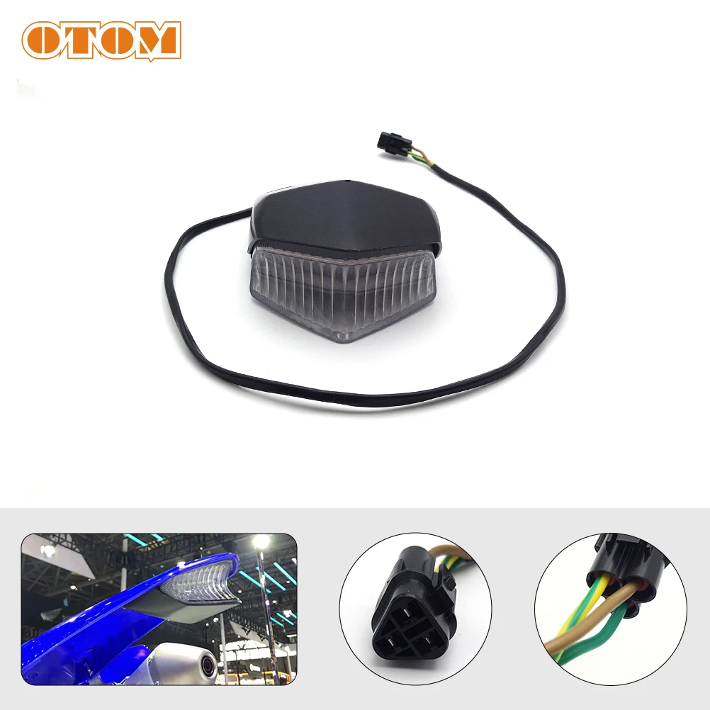 

OTOM мотоцикл 2023, задний фонарь заднего крыла, светодиодный задний фонарь в сборе, предупреждение о торможе, лампа номерного знака для YAMAHA WR250F WR450F WR