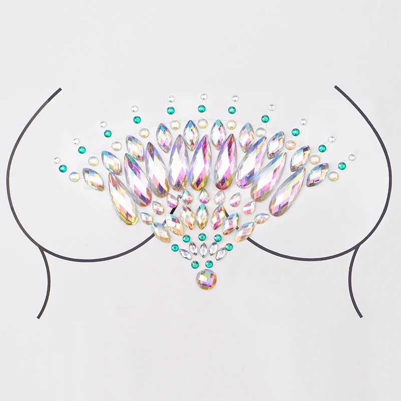 

Временные женские наклейки-татуировки, драгоценности на грудь, кристаллы, бриллианты, акриловые стразы, наклейки для лица