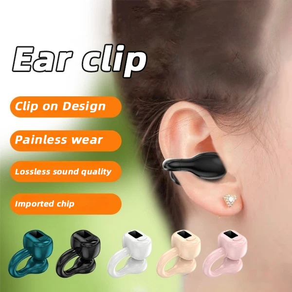 

Display Digital Power Clip-on Wireless Single Earphone Small Low Noise Portable Headset For Workout Walking