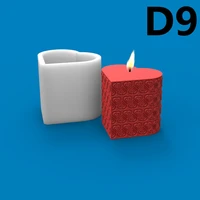 d9 heart shape silicone candle mold gypsum form carving art aromatherapy plaster home decoration mold wedding gift handmade