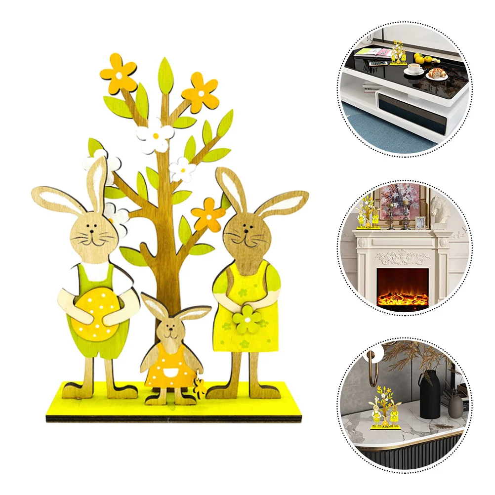 

1 шт. прочный многоразовый практичный деревянный Банни, украшение для офиса, ресторана, дома