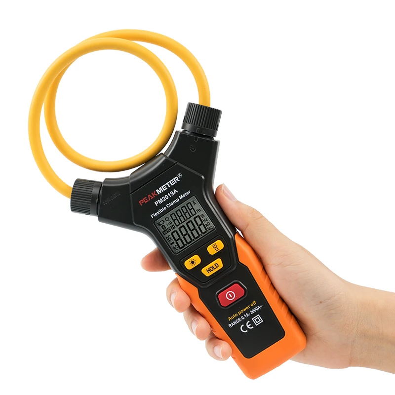 

Peakmeter PM2019A 6000 Counts Handheld Digital Flexible Clamp Meter Multimeter with Voltage Current Measurement
