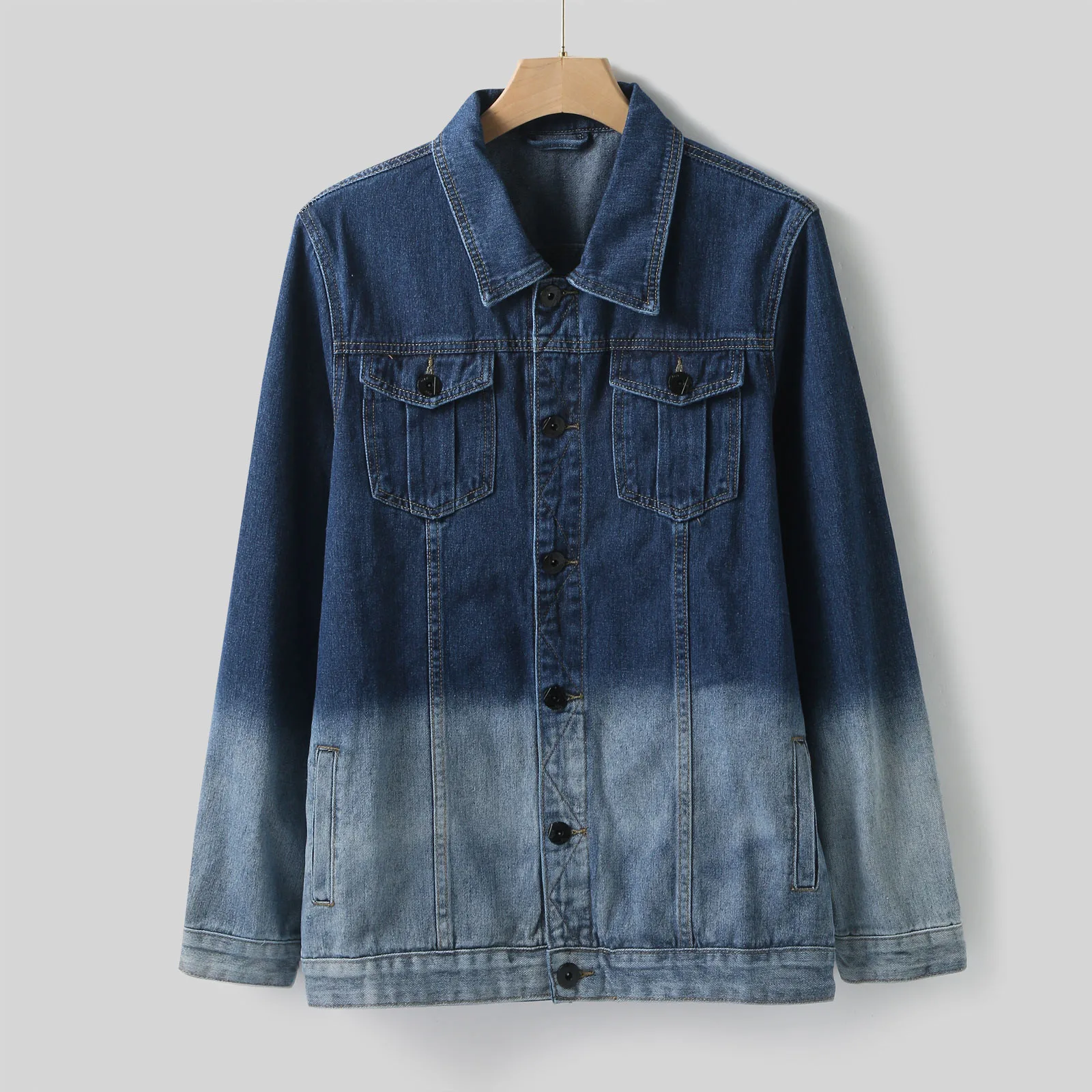 

Men's Autumn And Winter Casual Denim Top Blouse Jacket Coats With Pockets