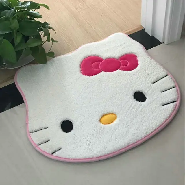 

Sanrio Hello Kitty Cute Cartoon Floor Doormat Bedroom Bedside Blanket Bathroom Living Room Entrance Absorbent Non-slip Foot Mat