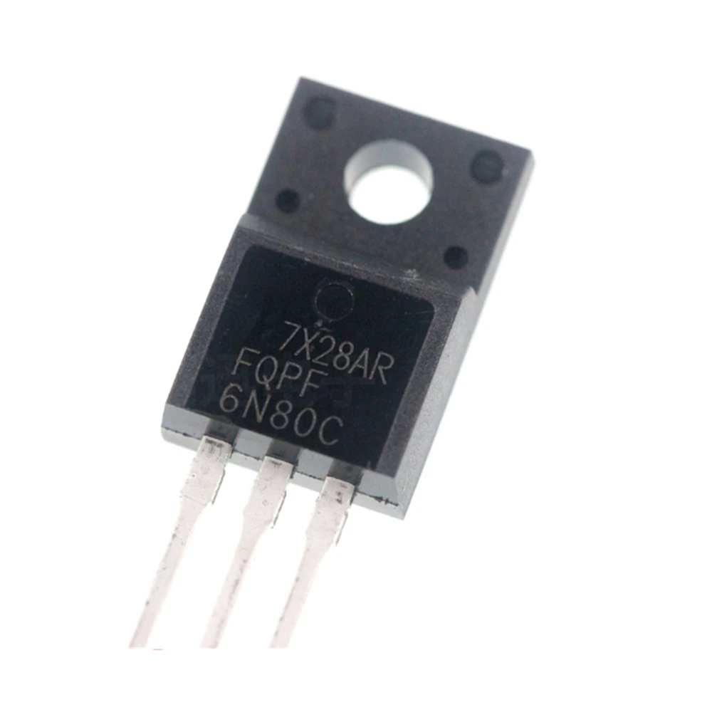 

10 шт. FQPF6N80C TO-220 6N80C 6N80 TO220 FQPF6N80 TO-220F Новый полевой транзистор MOS