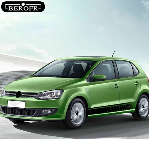 Стайлинг автомобиля, боковая юбка, полосы, наклейки для vw volkswagen golf 4 5 6 7 polo passat b5 b6 b7 tiguan touran, аксессуары