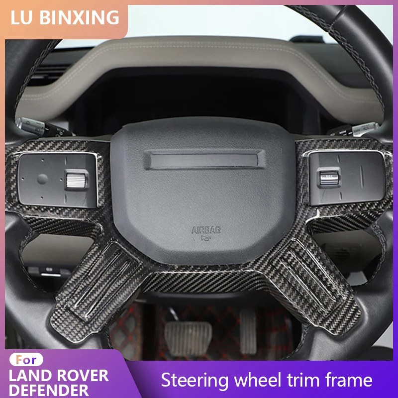 

Dry carbon fiber steering wheel cover steering wheel upgrade design for Land Rover Defender 2020