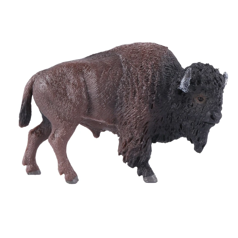 

Children's Solid Simulation Wildlife World Model Wild Milk Cow Yak Toy Hand Decoration Bison Figurine