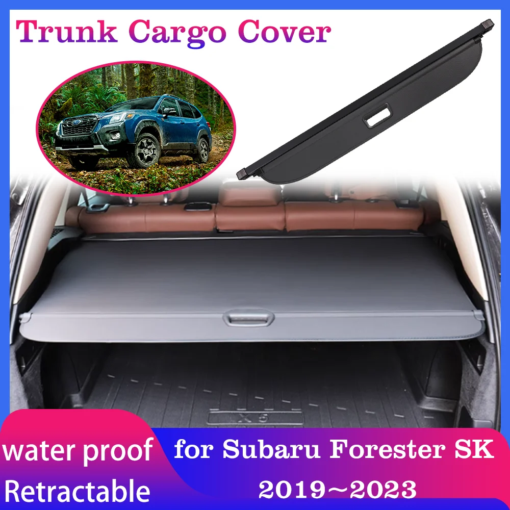 

Car Trunk Cargo Cover for Subaru Forester SK 2019~2023 Storage Luggage Curtain Boot Tray Mat Security Shielding Shade Accessorie