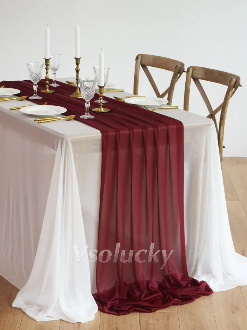 

Скатерть-дорожка SUMMERTREE бордовая 100% полиэстер