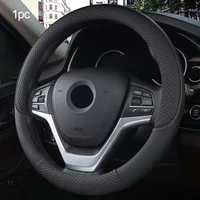 37 38cm universal car steering wheel cover artificial leather steering wheel covers breathable fabric braid car accessories