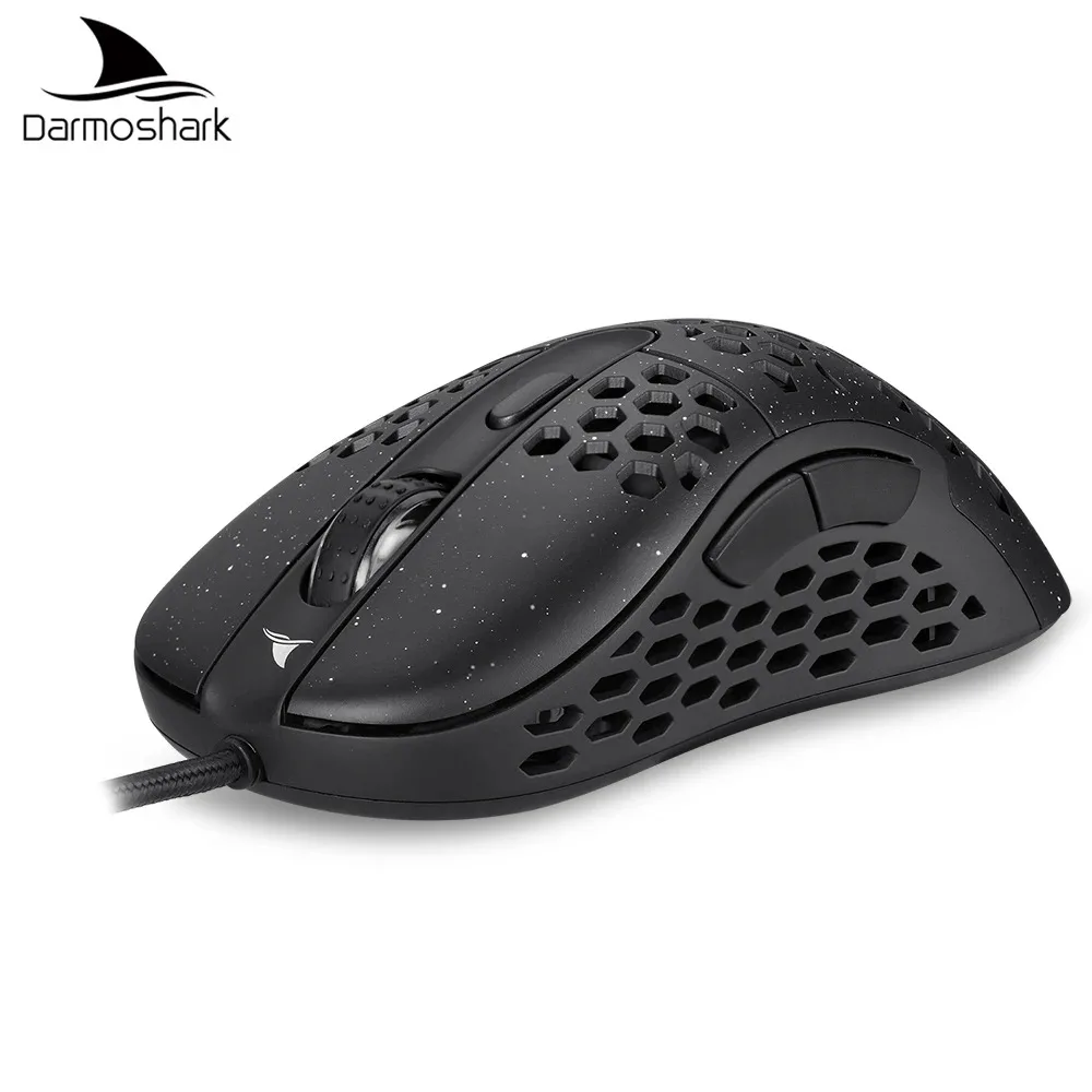 Фото Игровая мышь Darmoshark N1 Ultra Lightweight с проводным подключением, корпусом в виде сот и полым дизайном, высокоточная проводная мышь для геймеров FPS №5
