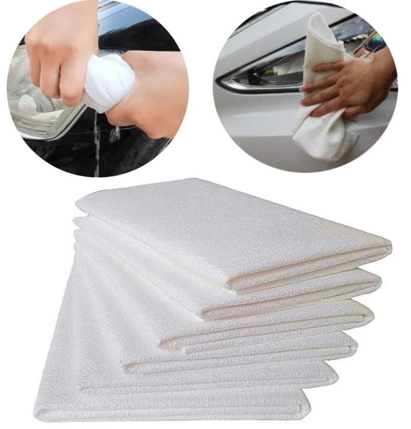 38*49cm Super Absorbent Cleaning Towel Sponge Cloth Artificial Chamois Suede Cloth Microfiber Drying Towel For Car Washing