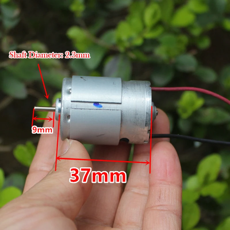 RK-380SH мини-двигатель с угольной щеткой, постоянный ток, 3 В ~ 5 В, 3,7 в, 4 в, высокая скорость, 19000 об/мин, большой крутящий момент, 380 двигатель с охлаждающим вентилятором, 9 мм вал, для автомобиля, лодки