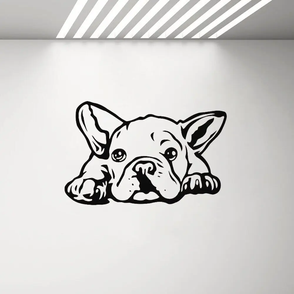 

Bulldog Vinyl Wall Decal Living Room Decor Puppy Art Stickers Wall Window Tattoo Dog Grooming Salon Decoration Poster 3156