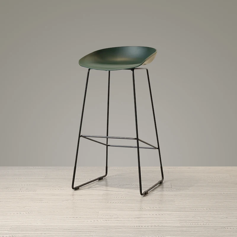 

C0007 Nordic modern minimalist creative internet celebrity ins white casual bar chair bar high chair front desk iron stool