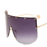 new male lady fashion one piece sunglasses oversize frame outdoor windproof dustproof women sun glasses unisex uv400