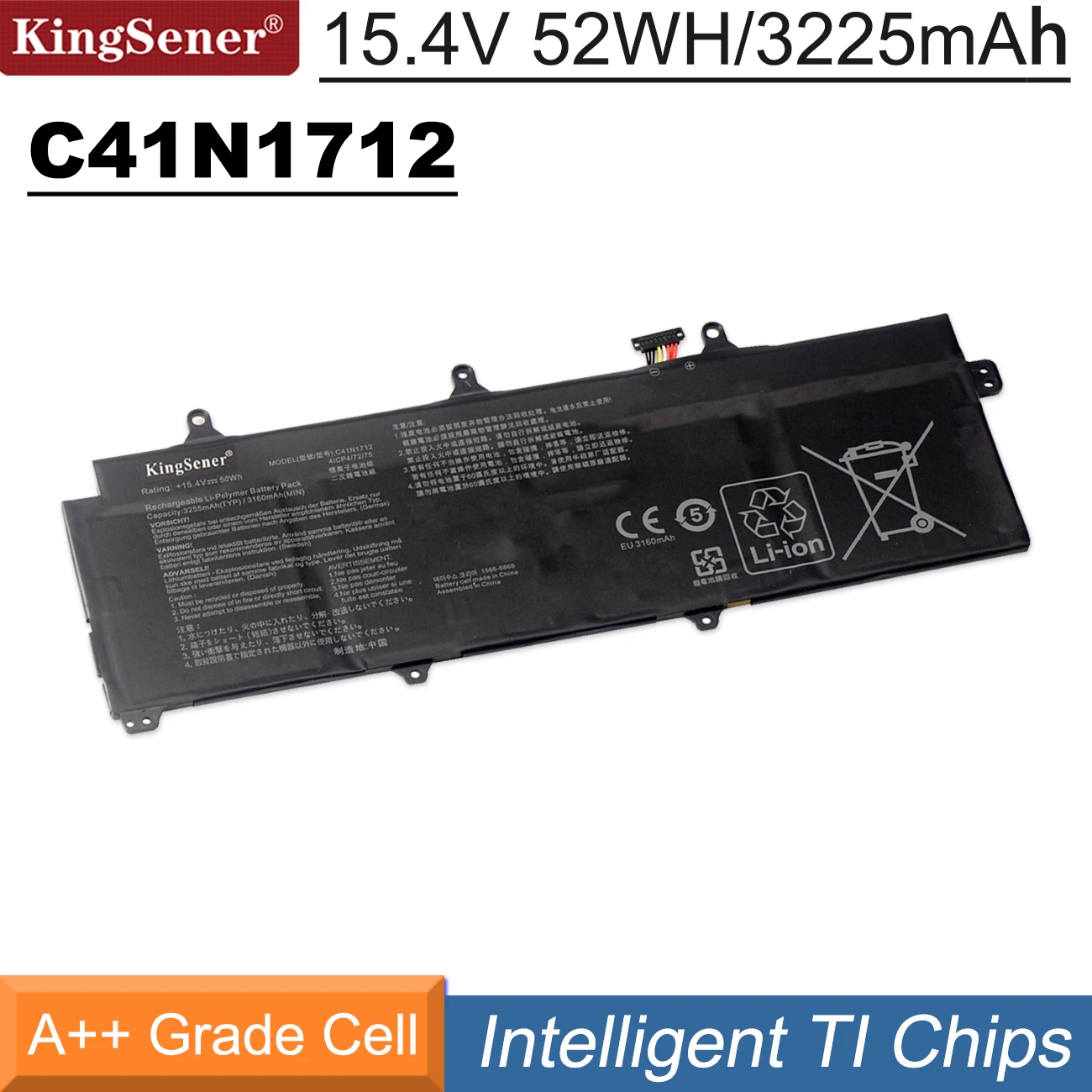 Аккумулятор KingSener C41N1712 для ноутбука ASUS GX501 GX501Vl GX501GI GX501G GX501GM GX501GS gx501vk, Аккумулятор для ноутбука, для ноутбука