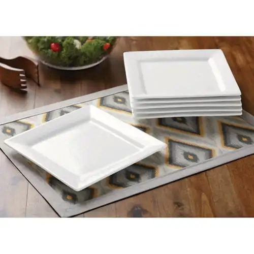 

Square Salad Plates, White, Set of 6