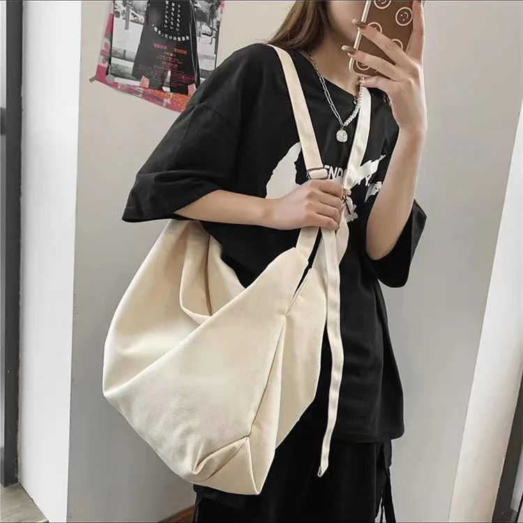 Korean Style Shoulder Bag Simple Tote Bag Unisex All Match Shoulder Bag Large Capacity Messenger Bag Women Fashion Bags 2023