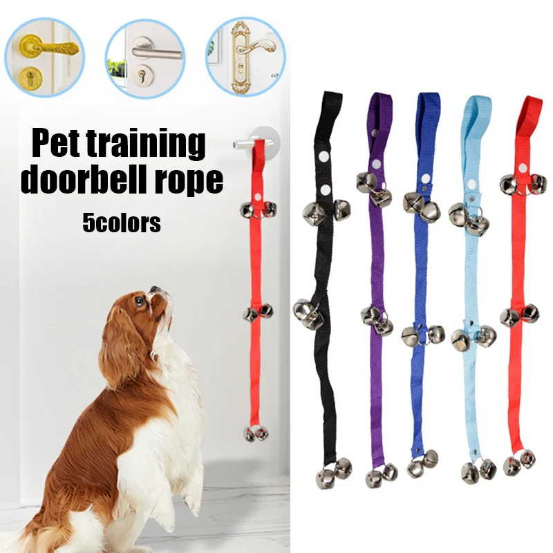 

Training Dog Training Doorbell Door Pet Dog Adjustable Bell Lanyard Warning Guide Bell Pet Resistant Supplies Rope Bite Bell
