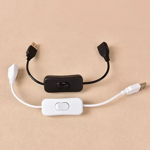 

Woopower Copper Material USB Cable Male to Female Switch ON OFF Cable Toggle LED Lamp Power Line 28cm