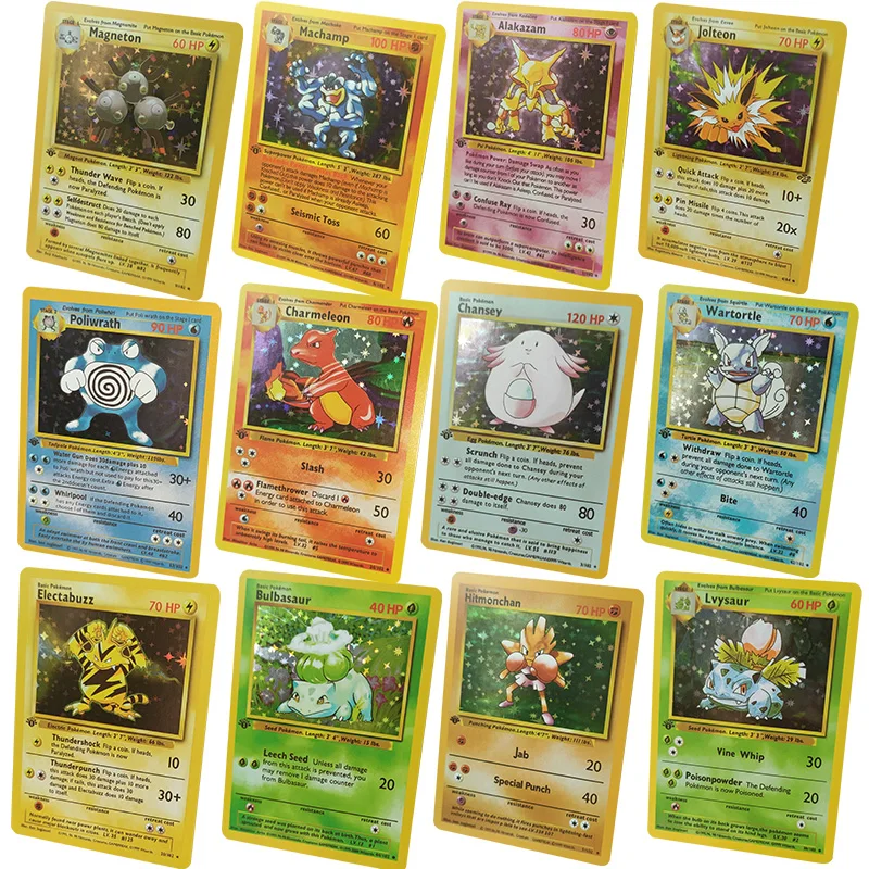 10 шт./компл. 1996 первое издание сделай сам Покемон карточка Charizard blastise Venusaur Боевая