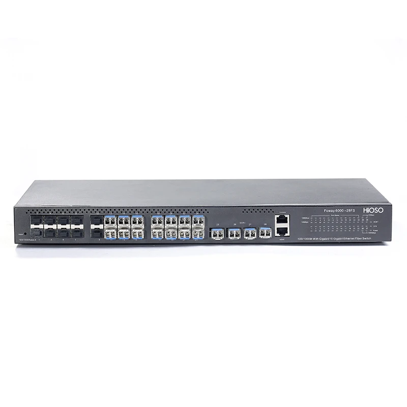 

Fiber Switch 24 1000M SFP + 4 10G SFP+ Uplink port fiber optic equipment unmanaged