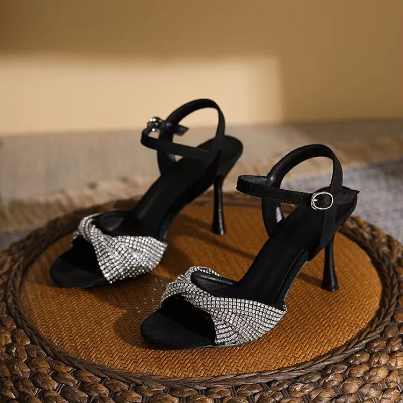 

Женские босоножки из ПУ кожи, с открытым носком