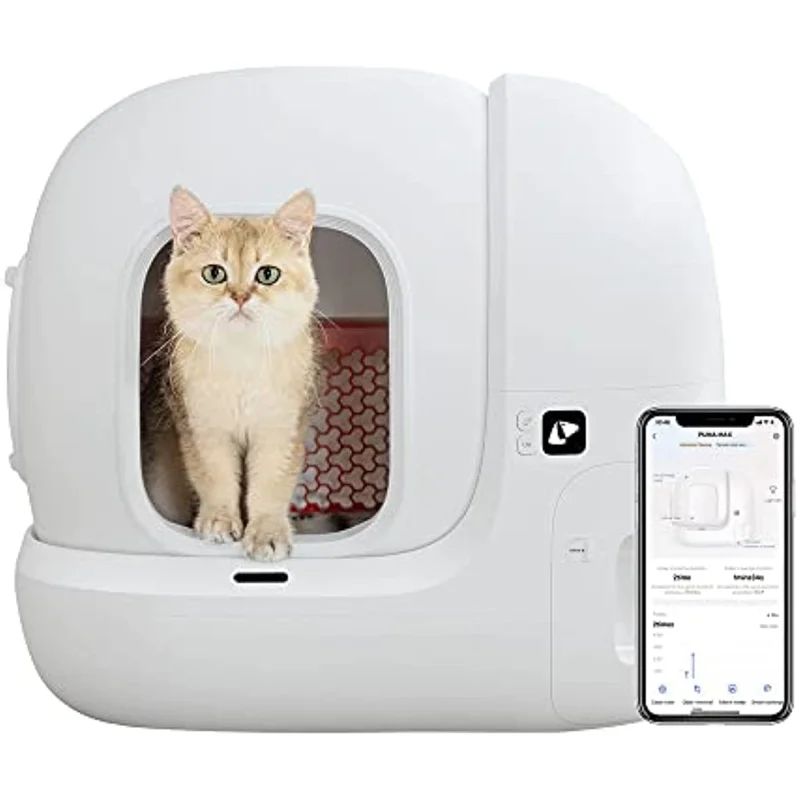 With App Control Smart Self Cleaning Cat Toilet For Multiple